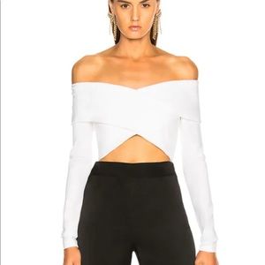 Cushnie Issa off the shoulder crop top size 2